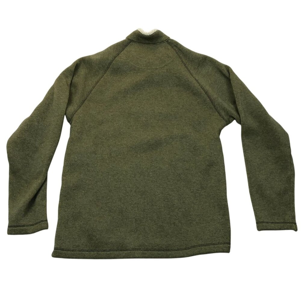Columbia Men Jacket Large Pullover Sherpa Lined Cozy Green 1/4 Zip Fleece Casual - Picture 2 of 12
